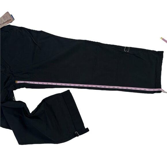 NWT Columbia Size 16 Black Women’s Carroll Creek Pant Straight Leg Rolled Up Leg - Picture 12 of 15